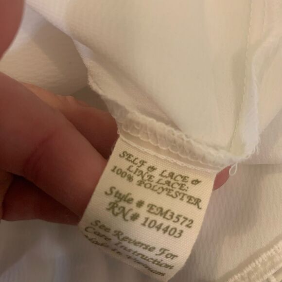 Womens white lace top size L - Picture 5 of 5